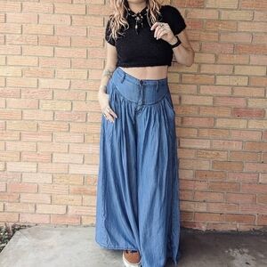 Vibrant M.I.U. Blue Denim Maxi Pants